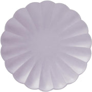 Piatti Di Carta Piani Ondulati Rosa diam. 230mm 8pz.