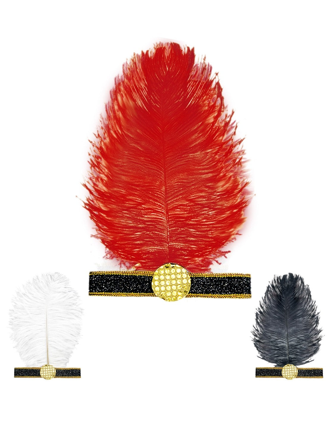 Fascia Charleston Con Piuma Carnevale