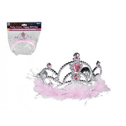 Diadema Party Pietre Decorative Rosa