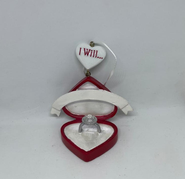 Addobbo Albero Di Natale Anello Di Fidanzamento Personalizzabile