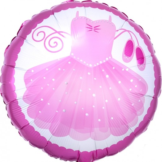Palloncino Metalfoil Rosa Tutù 18" 46cm