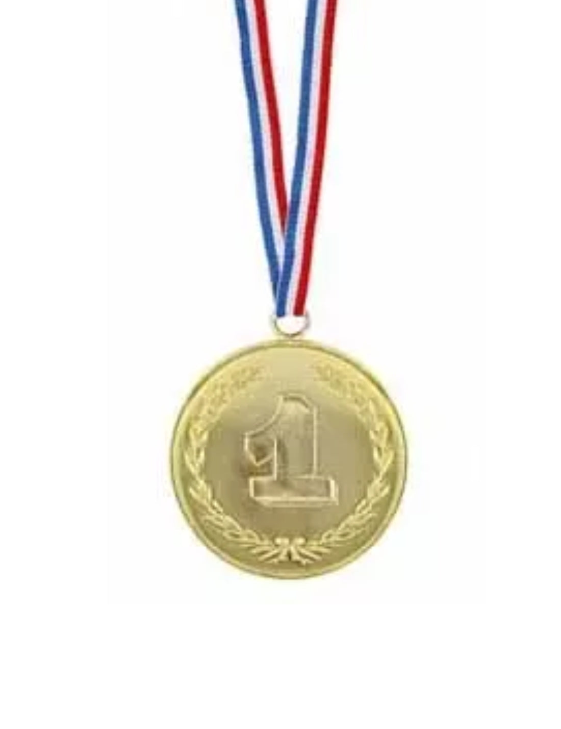 Medaglia Plastica Oro Vincitore Numero 1