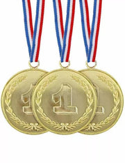 Medaglia Plastica Oro Vincitore Numero 1