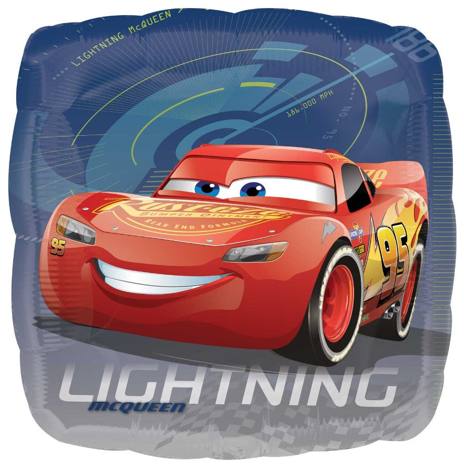 Palloncino Metalfoil Quadrato Disney Cars Mc Queen 18" 46cm