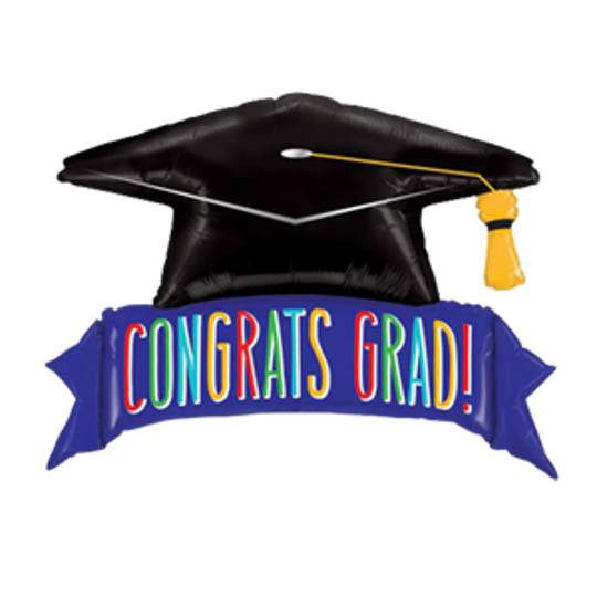 Palloncino Metalfoil Laurea Congrats Grad 45" 114cm