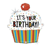Palloncino Metalfoil Cupcake Happy Birthday 31" 79cm