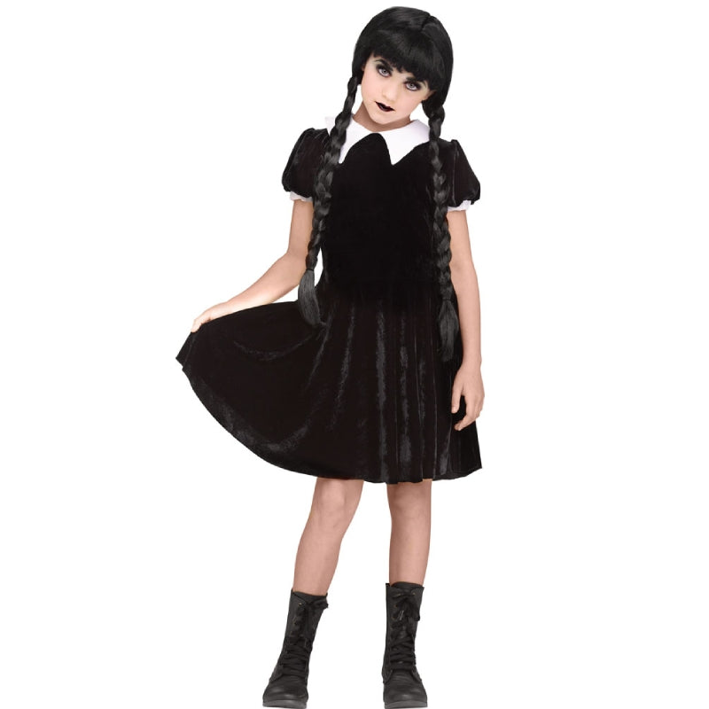 Costume Halloween Bambina Mercoledì Addams