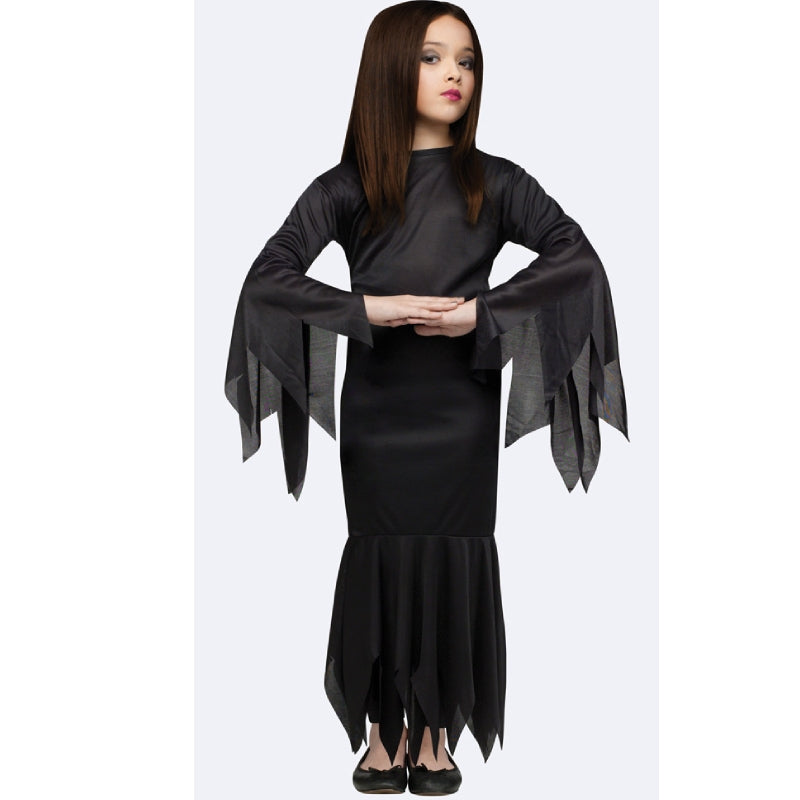 Costume Halloween Bambina Morticia Addams