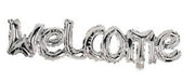 Palloncino Foil Argento "Welcome" 100cm