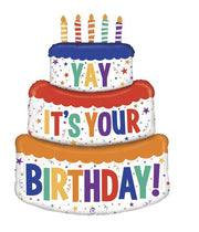 Palloncino Metalfoil Torta Compleanno 34" 88cm