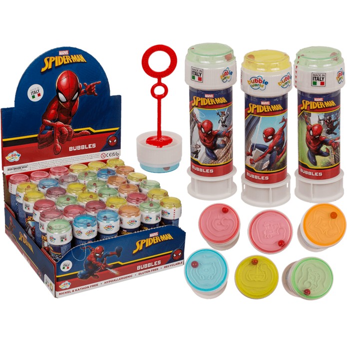 Bolle Di Sapone Spiderman Con Labirinto Colori Assortiti