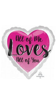 Palloncino Metalfoil Cuore Con Dedica Love 18'' 45cm