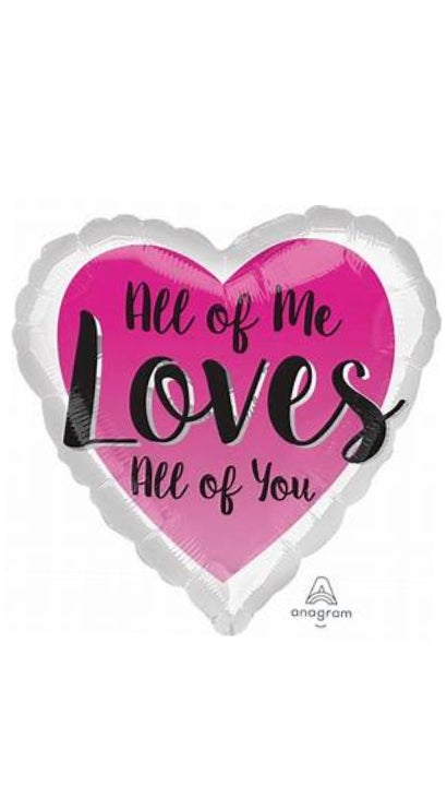 Palloncino Metalfoil Cuore Con Dedica Love 18'' 45cm