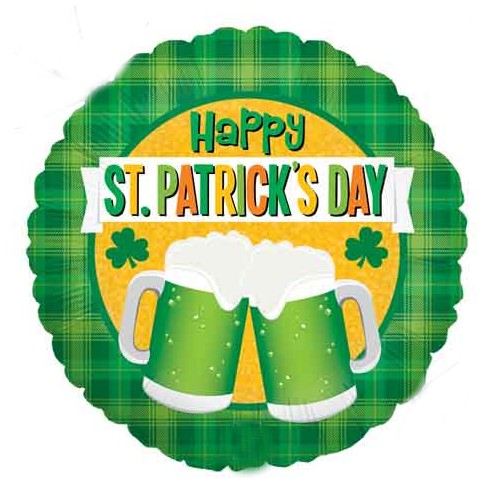 Palloncino Metalfoil Happy St. Patrick's Day 18" 46cm