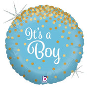 Palloncino Metalfoil Celeste It's A Boy 18" 46cm