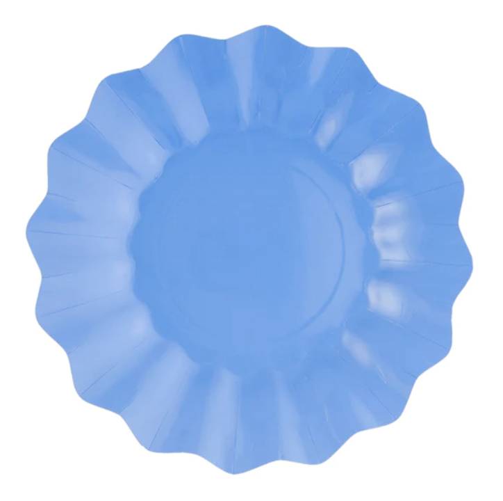 Piatti di Carta Ondulati Indaco 27cm 8pz.