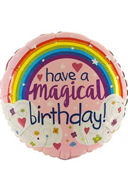 Palloncino Rainbow Magical Birthday 18" 46cm