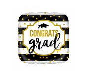 Palloncino Metalfoil Quadrato Laurea 18" 46cm