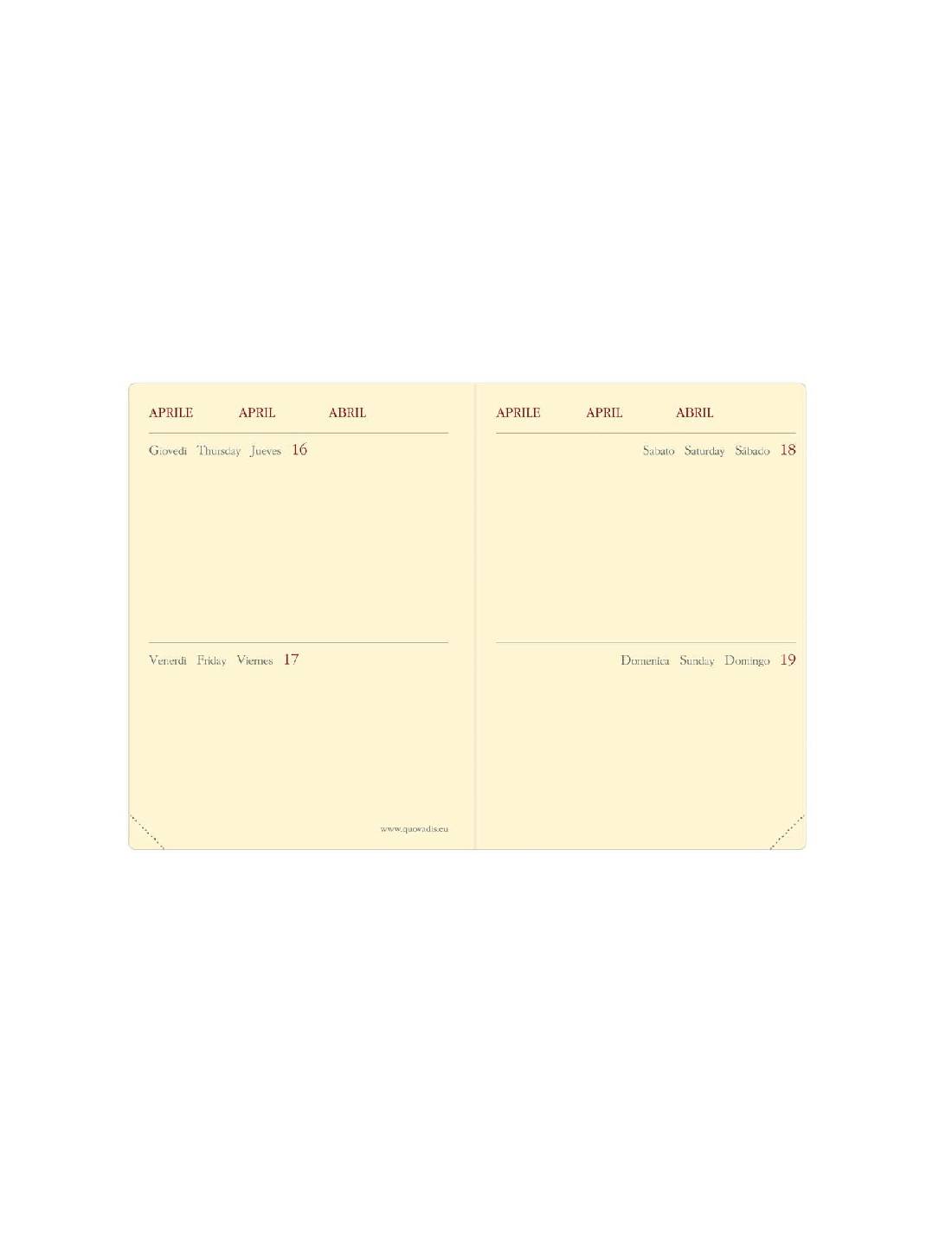 Agenda Bigiornaliera 12 Mesi 2026 Quo Vadis Mini 2 Days Prestige Impala Nera