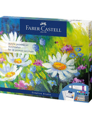 Set Di Colori Acrilici 18 Pezzi Con Tela