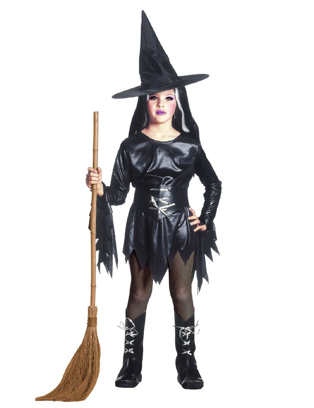 Costume Di Halloween Strega Viola Per Bambina 11-13 Anni