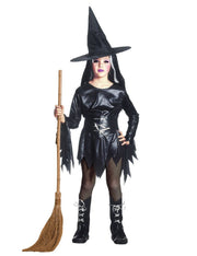 Costume Di Halloween Strega Viola Per Bambina 11-13 Anni