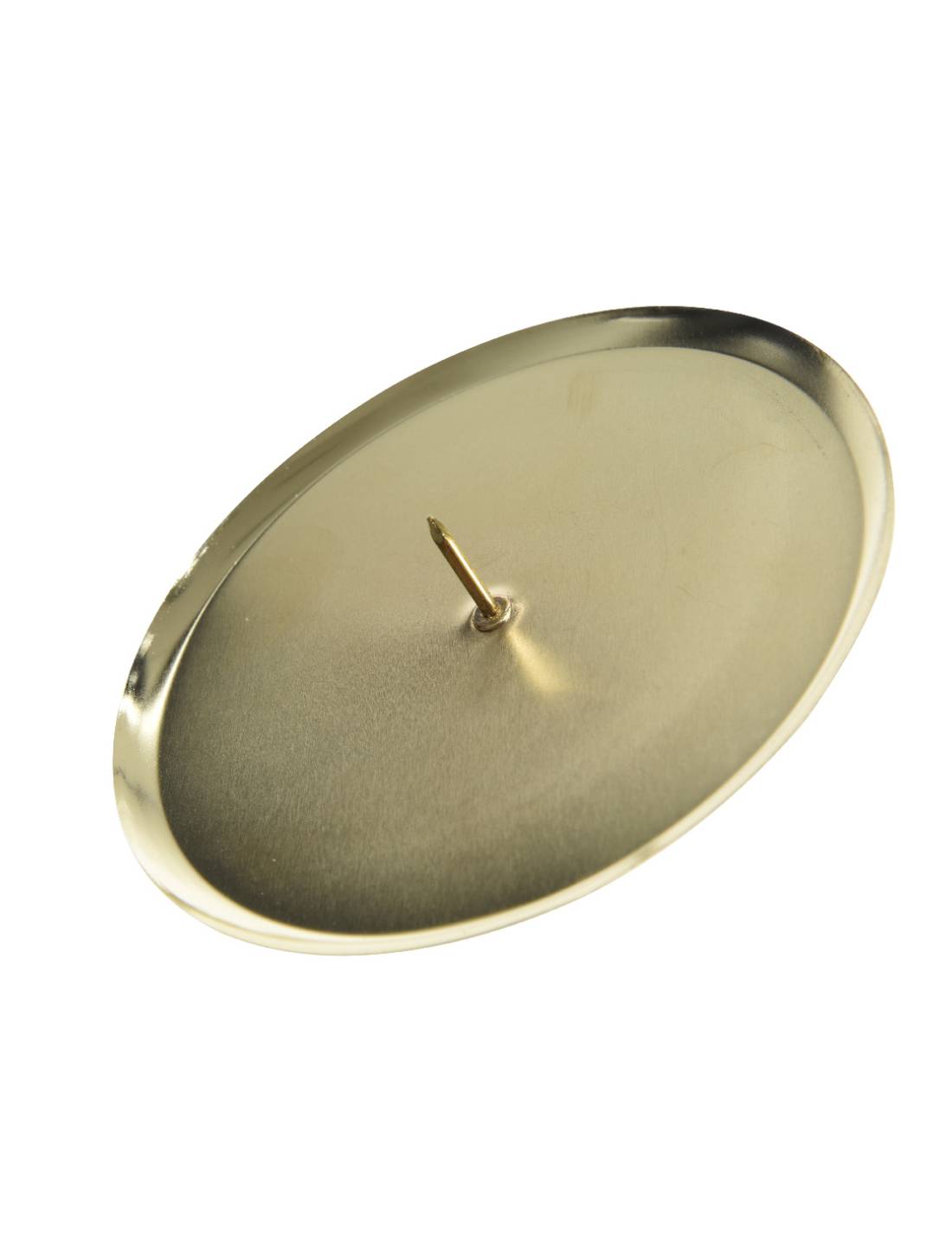 Portacandela Natalizio In Ferro Oro Lucido 8cm