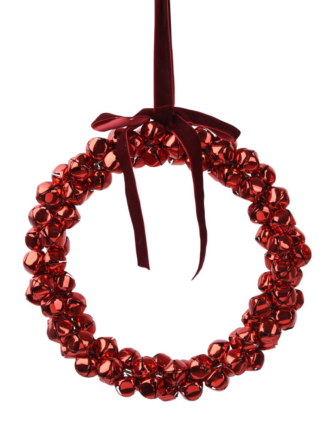 Addobbo Di Natale Ghirlanda Campanelle Rossa 25cm