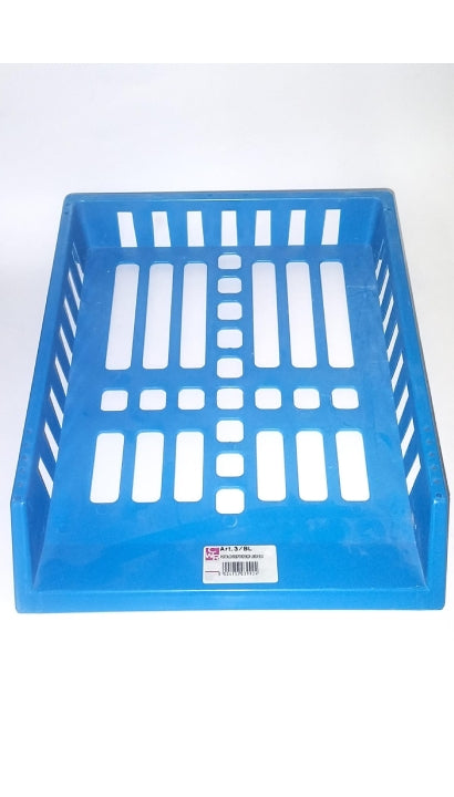 Portacorrispondenze Organizer Da Scrivania In Plastica Blu