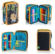 Astuccio 3 Zip Seven SJ Gang Animali Pen Pad