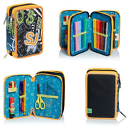 Astuccio Completo 3 Zip Seven SJ Gang Animali