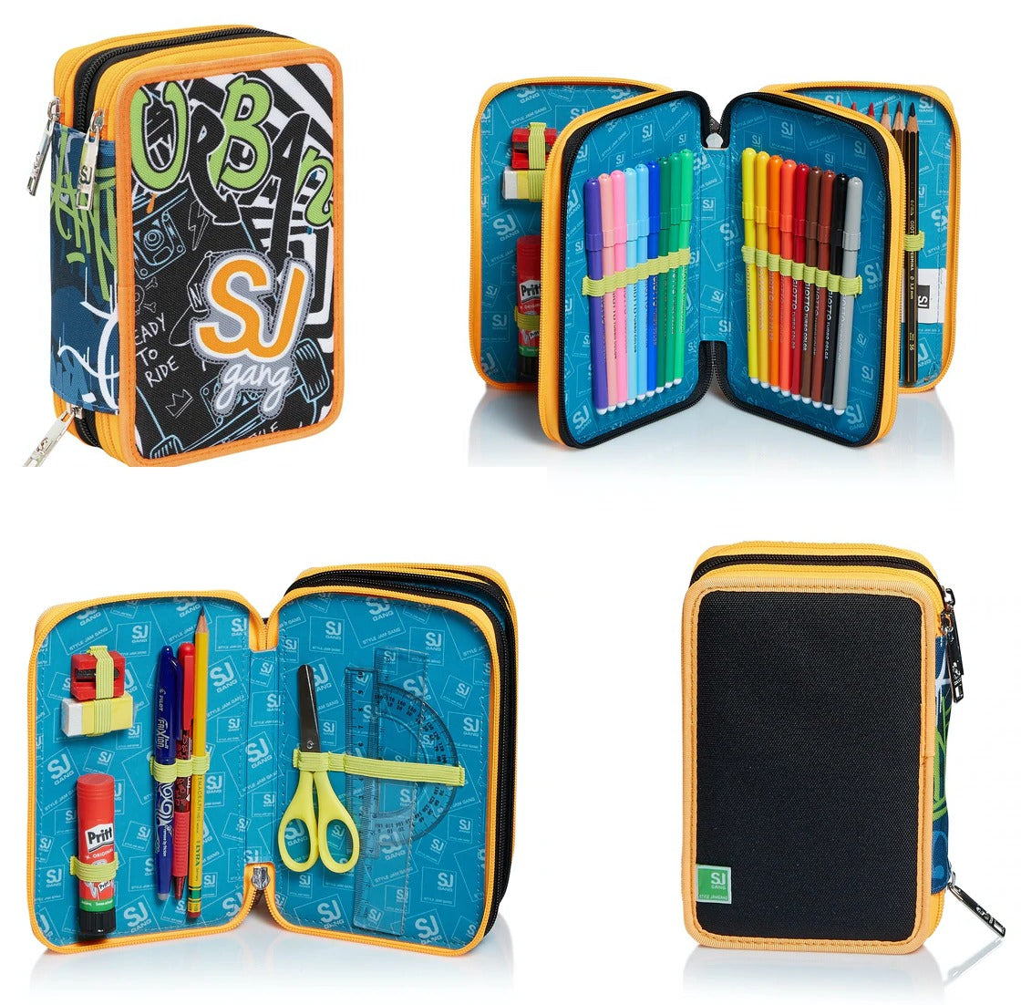 Astuccio Completo 3 Zip Seven SJ Gang Animali