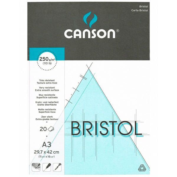 Album Blocco Carta Bristol Canson A3 250g/m² 20 Fogli