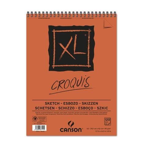 Album Blocco XL Croquis Schizzo Canson Microperforato A3 90g/m² 120 Fogli