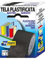 Nastro Adesivo in Tela Scotch Plastificato Nero 38mmx2,7mt