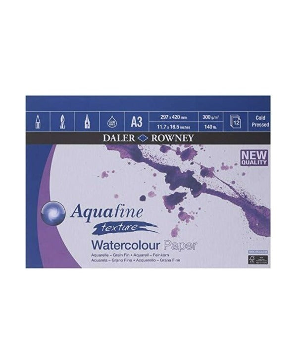 Album Blocco Acquerello Watercolour Daler Rowney 29x42cm Grana Fine 12 Fogli