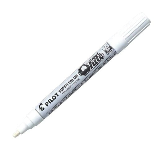 Pilot Pennarello Marker Super Color Punta Media Bianco