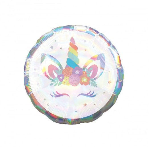 Palloncino Metalfoil Iridescente Unicorno 18" 46cm