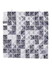 Tenda Quadrata A Spicchi Glitter Argento 30cm