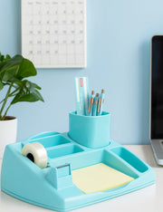 Contenitore Organizer Da Scrivania Azzurro