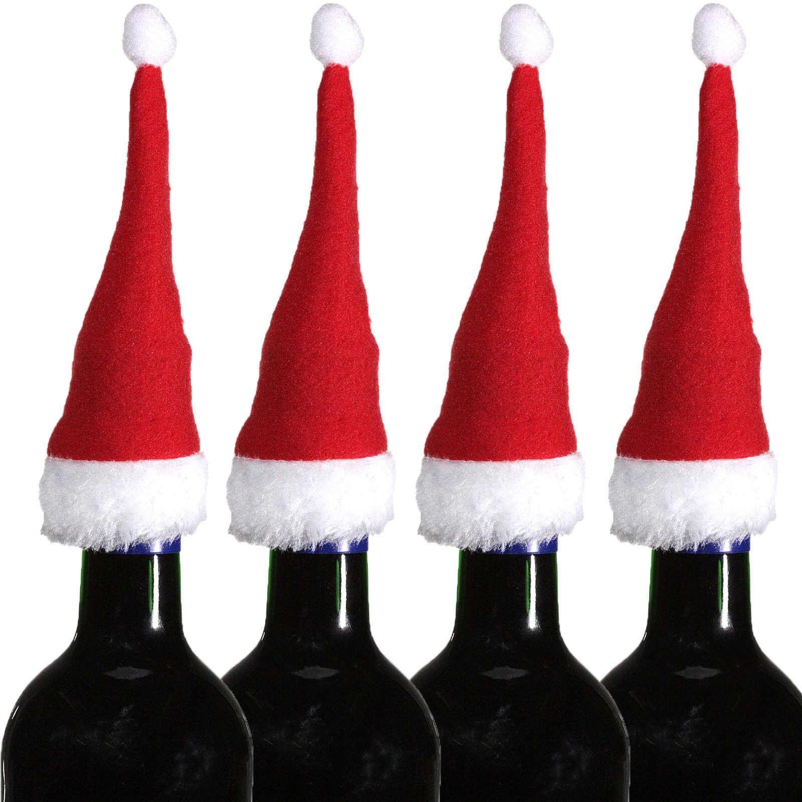 Copribottiglia Natalizio Cappellino Di Babbo Natale 1pz