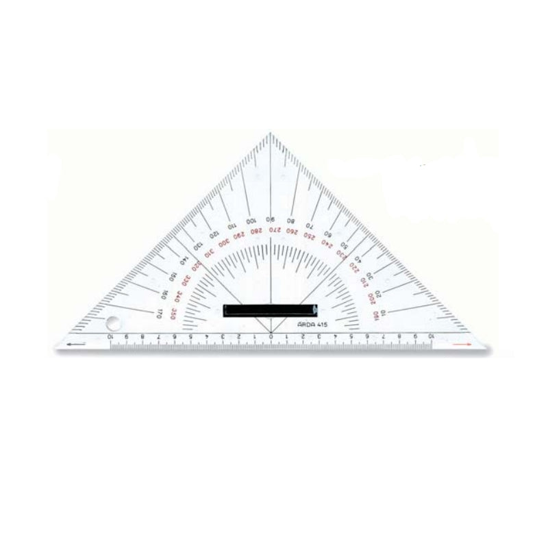 Squadra Nautica Plexiglass 45 gradi 26cm