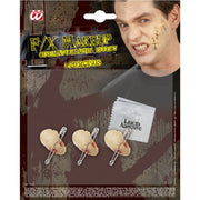 Maschera Halloween/Carnevale Set da 3 Piercings Con Colla
