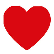 Tovaglioli Di Carta Sagomati Cuore Rosso 33x33cm 16pz.