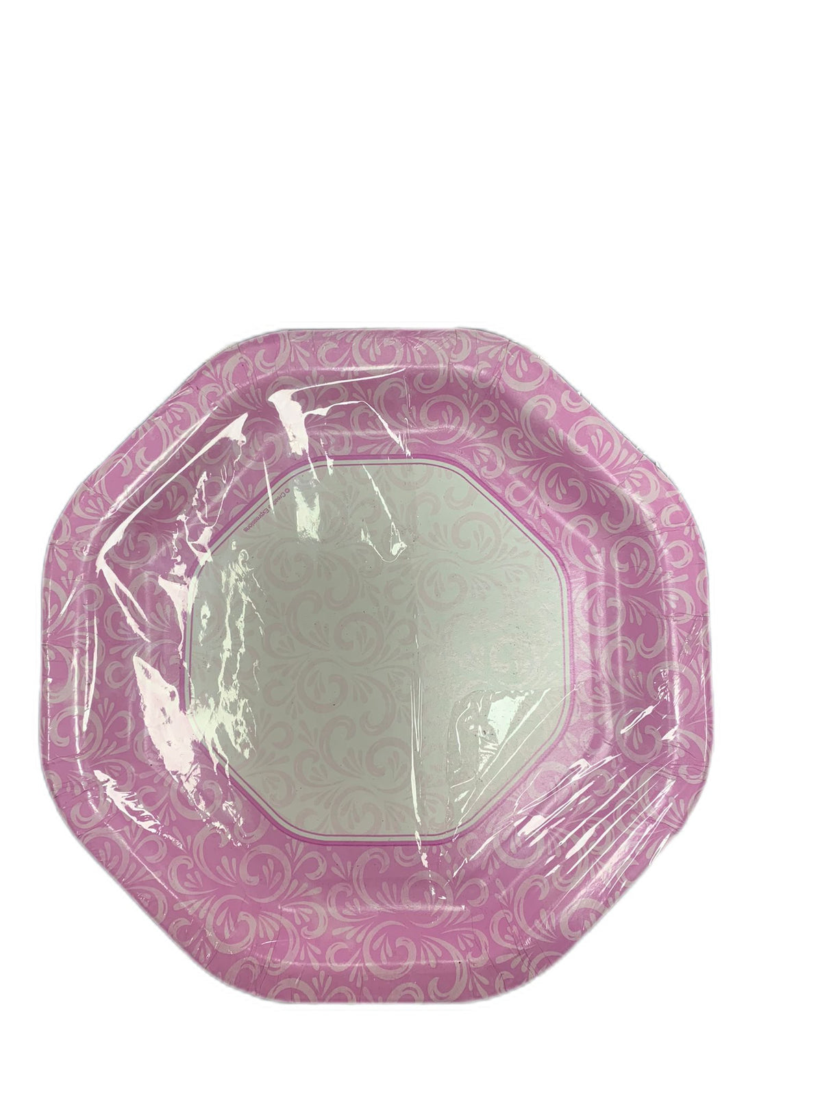 Piatti Di Carta Piani Esagonali Rosa diam.20cm 8pz.