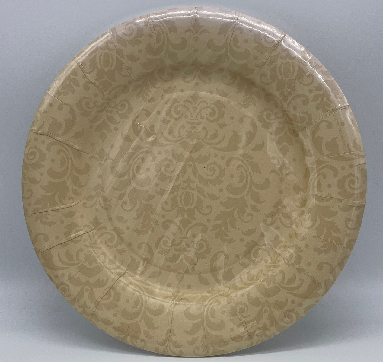 Piatti Di Carta Natalizi Gialli Con Ornamenti 20CM 8PZ