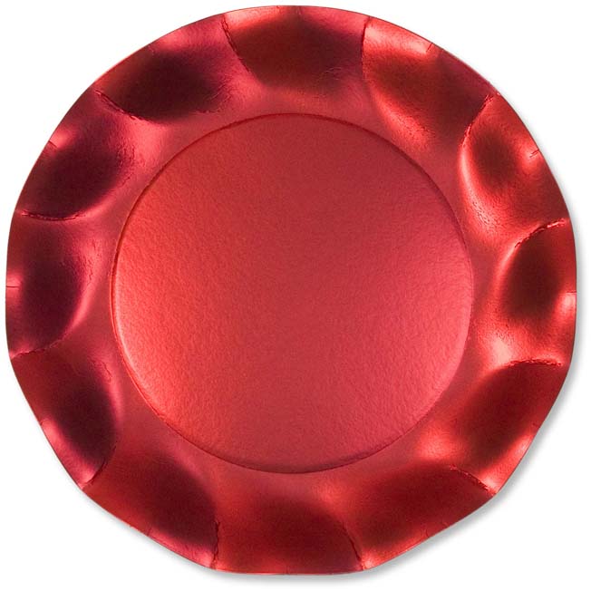 Piatto Piano Ø 27 Rosso Satinato 8Pz