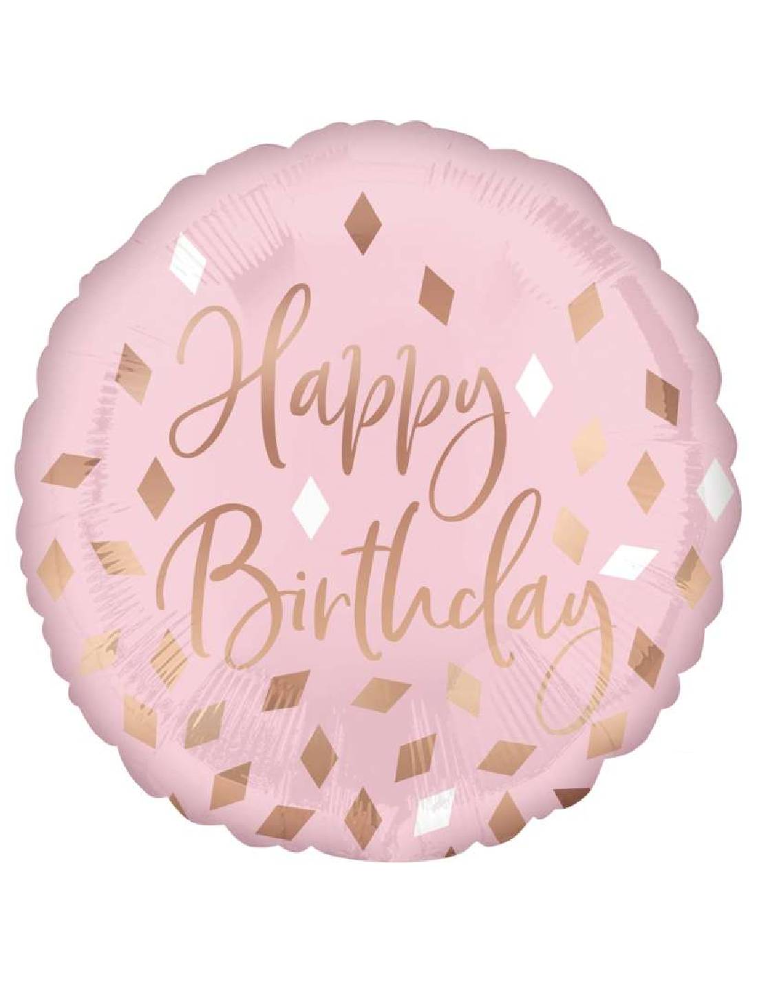 Palloncino In Foil Happy Birthday Rosa 18" 45cm