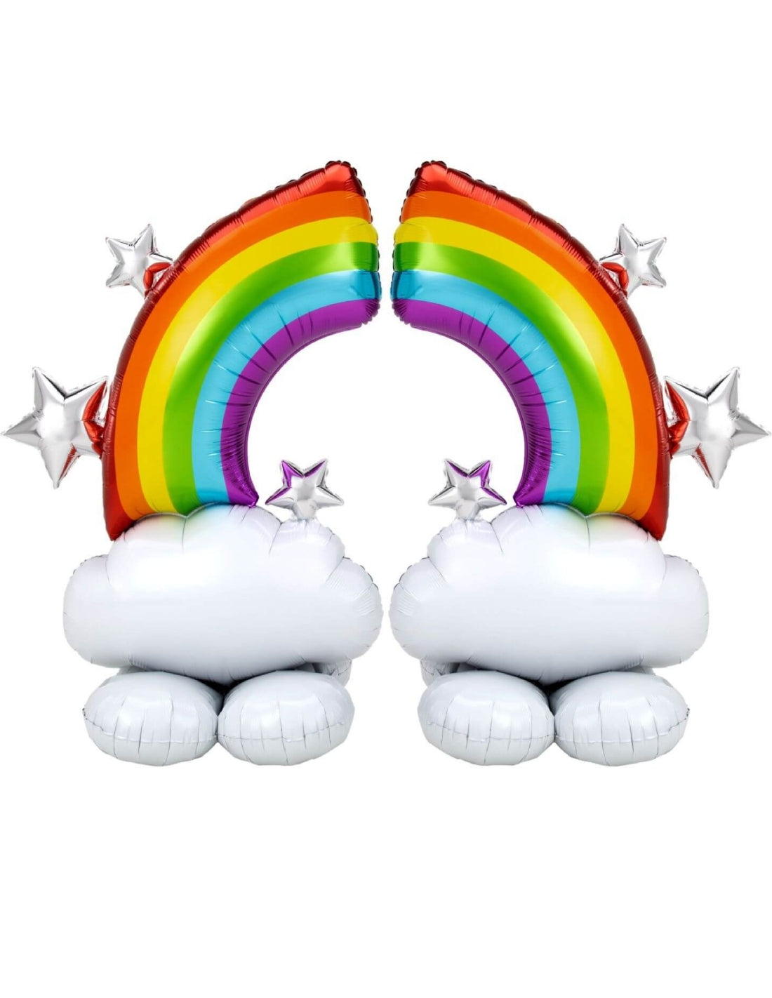 Set Palloncini Per Feste Nuvola Arcobaleno 52" 132cm Mylar