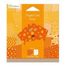 Carta Per Origami 20+1 Fogli Fantasie Arancioni 12x12cm